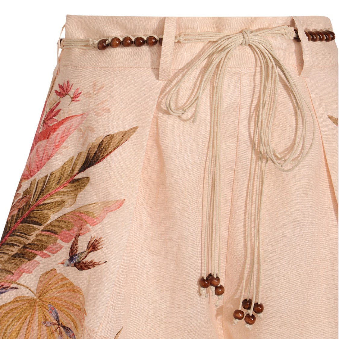 Zimmermann High-Waisted Floral Print Shorts With Drawstring Waist