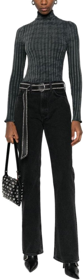 Diesel Fitted Long-Sleeve Top With Mock Neck
