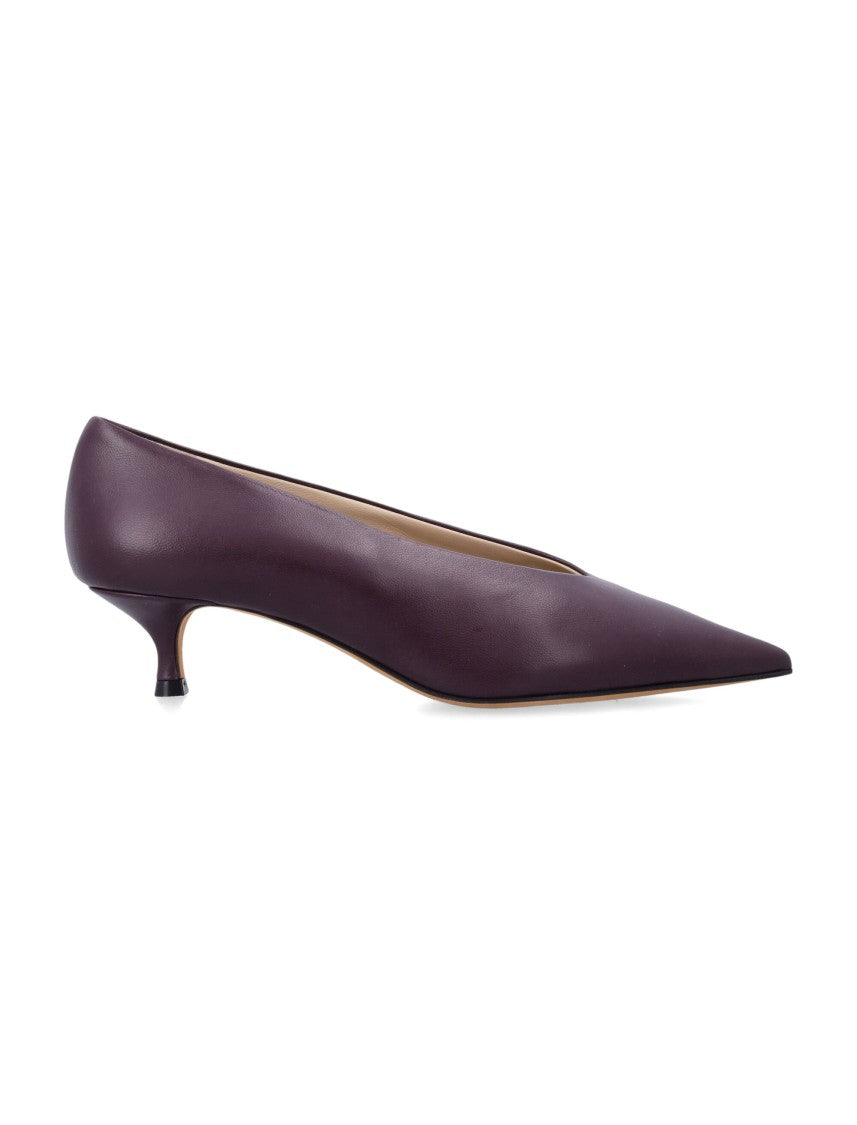 Le Monde Béryl Babouche Pointed-Toe Matte Kitten Heel Pumps