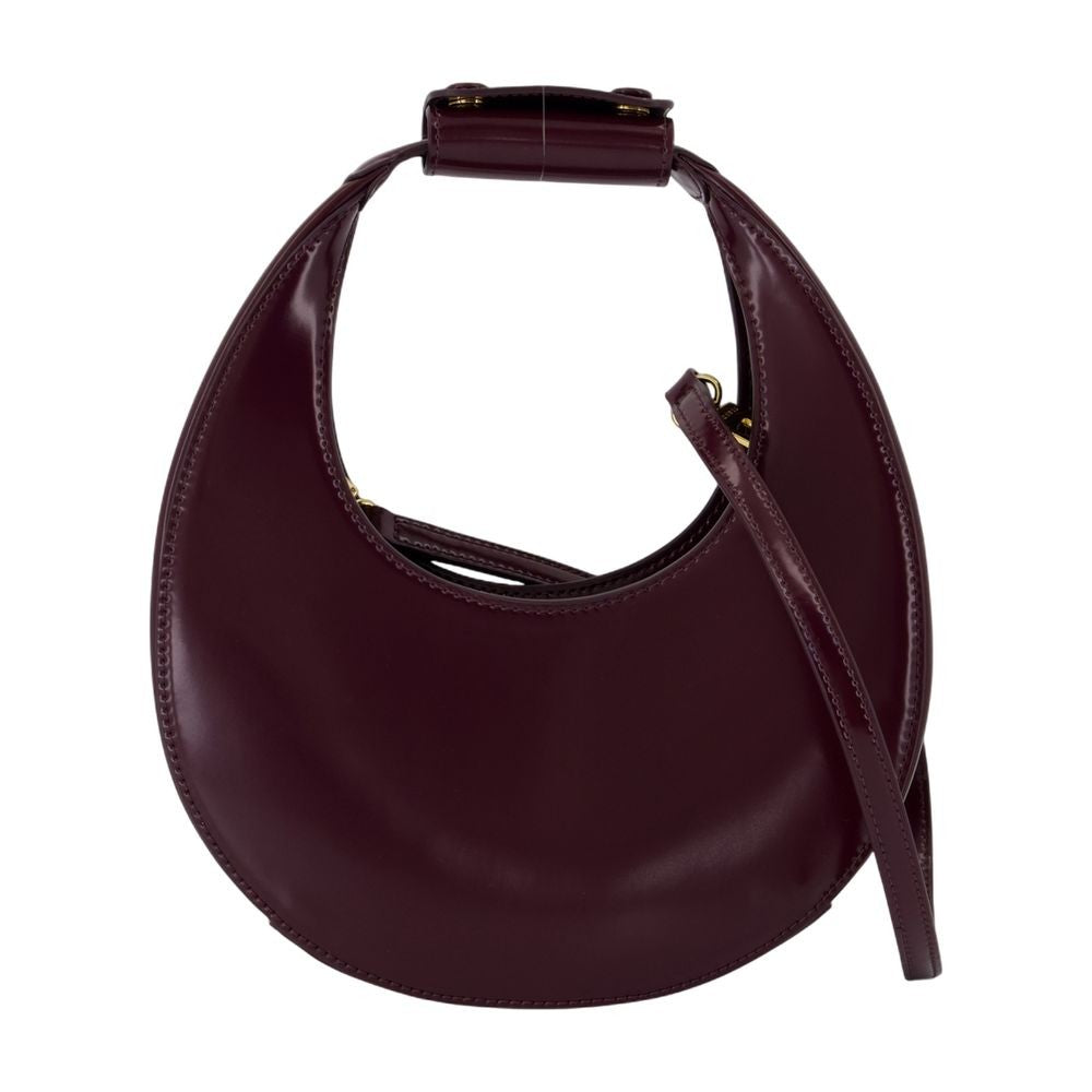 Staud Mini Moon Bag - Leather - Burgundy