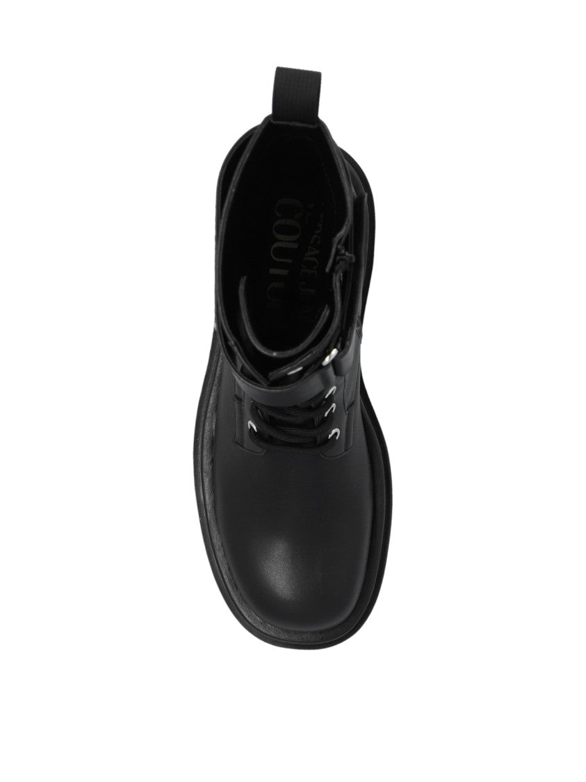 Versace Drew Logo Combat Boots