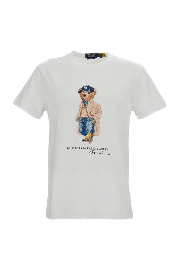 Polo Ralph Lauren White Cotton Polo Bear T-Shirt