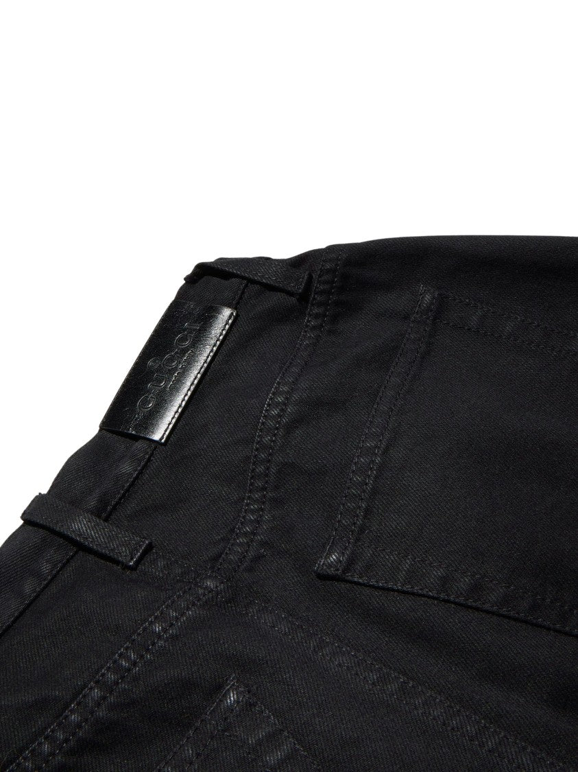 Gucci Black High-Waisted Straight-Leg Denim Jeans