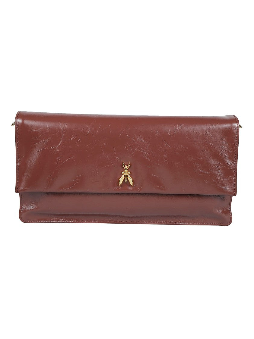 Patrizia Pepe Glossy Calf Leather Rectangular Crossbody Bag
