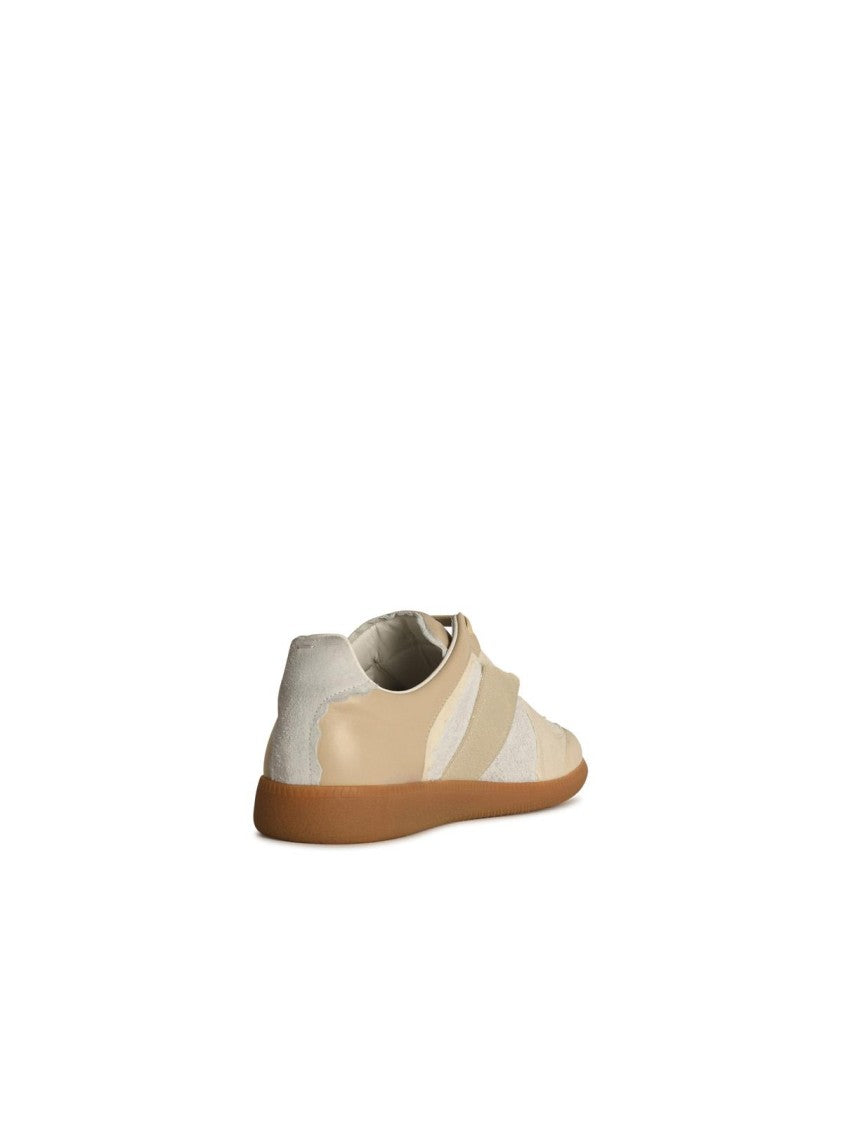 Maison Margiela 'Replica' Cream Suede Sneakers