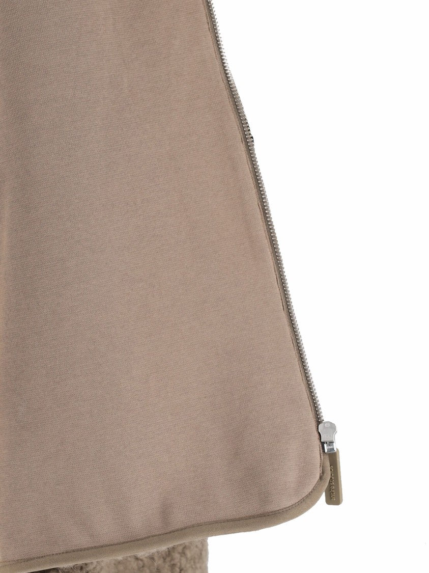 Entire Studios Taupe Cropped Plush Teddy Jacket