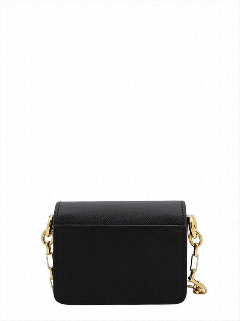 Marni Textured Leather Crossbody Bag With Scalloped Flap And Gold Hardware