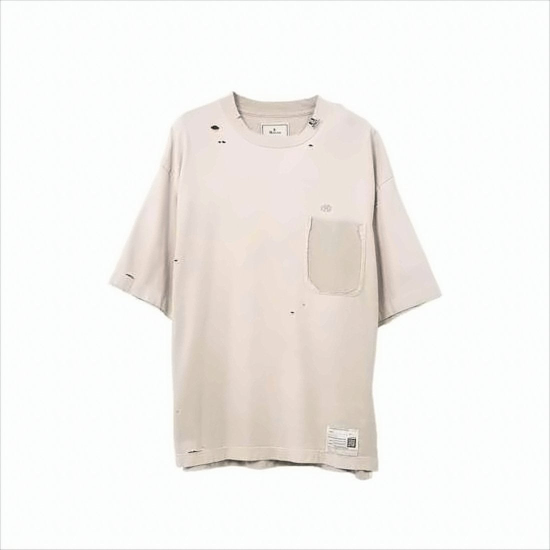 Maison Mihara Yasuhiro Distressed Short-Sleeve T-Shirt With Pocket Detail