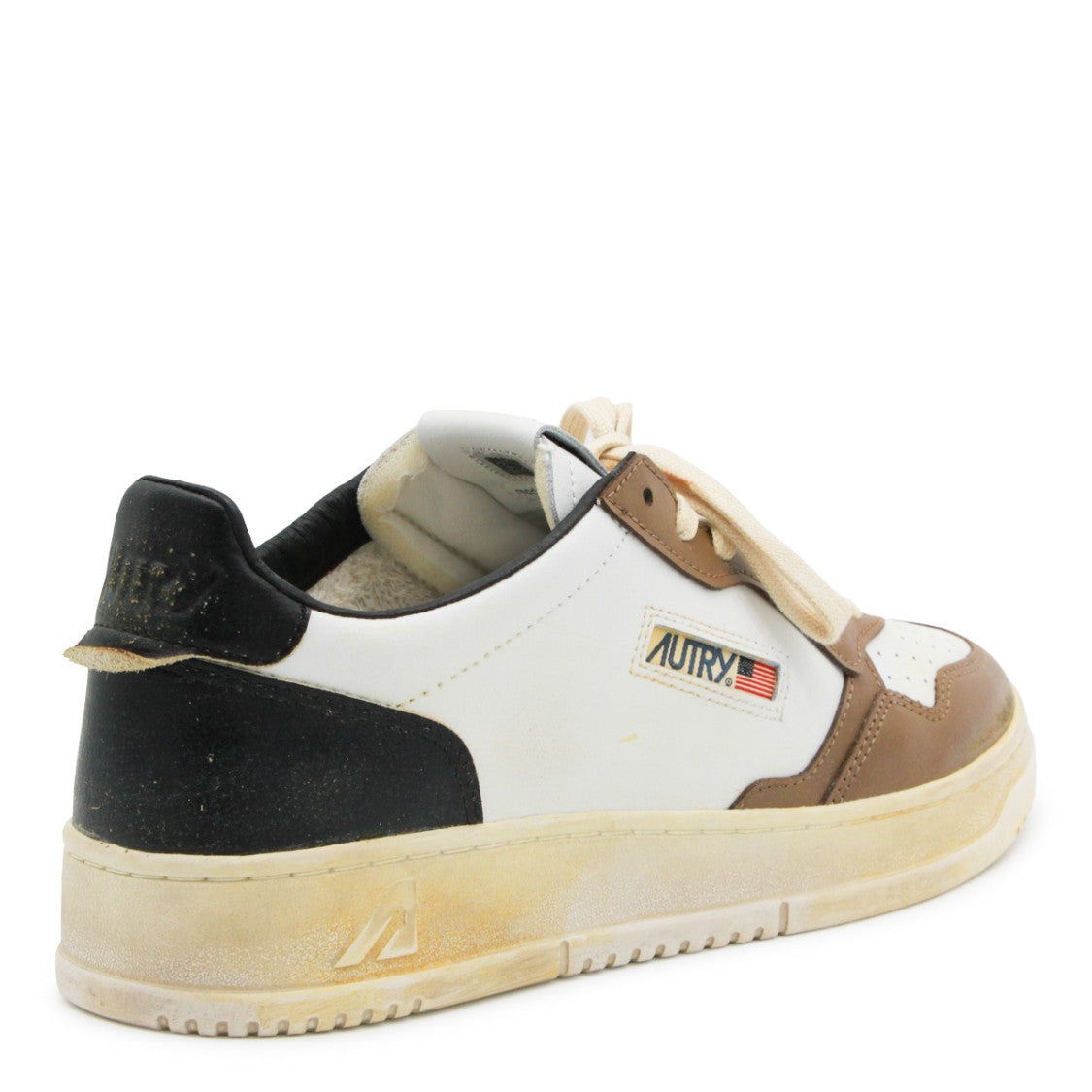 Autry White/Black/Brown Super Vintage Leather Sneakers