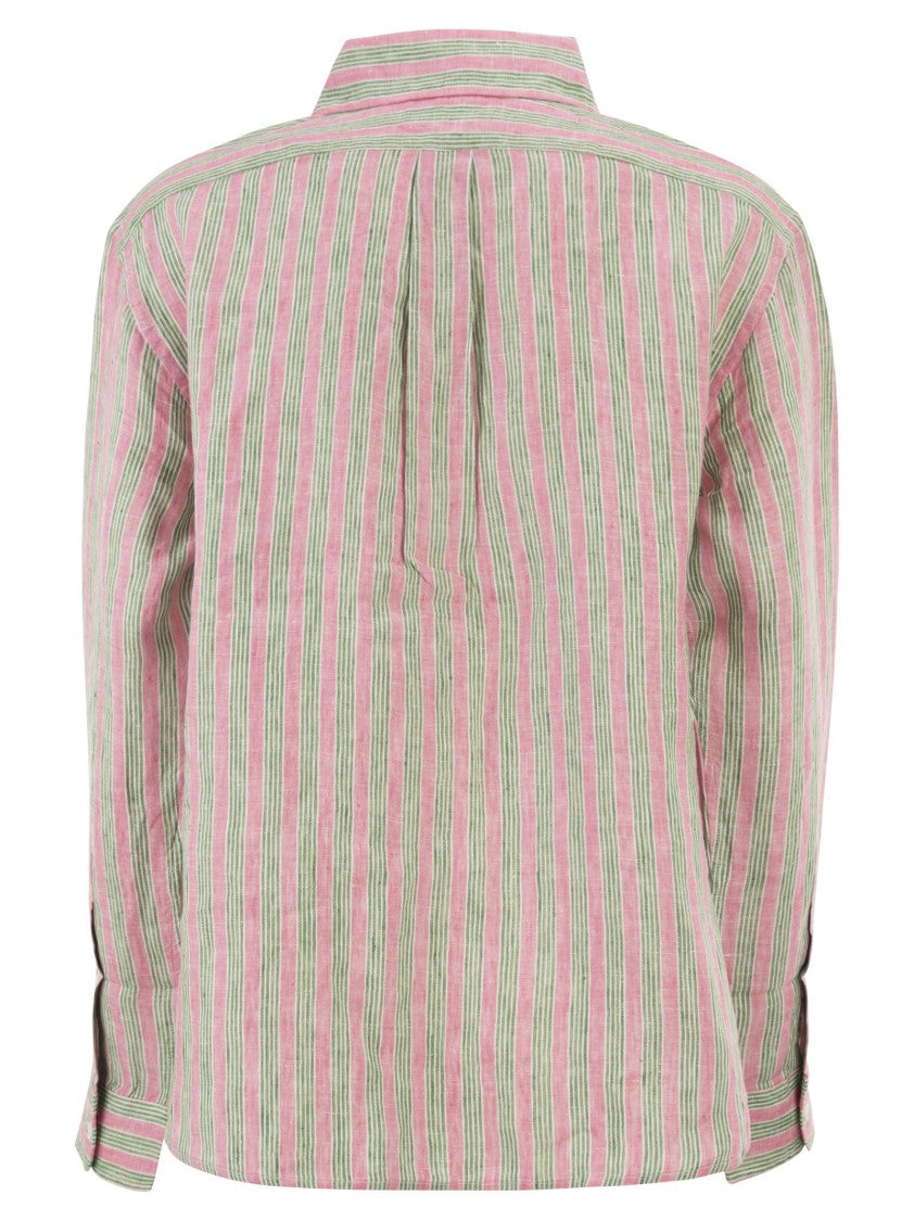 Polo Ralph Lauren Short, Loose-Fitting Linen Shirt