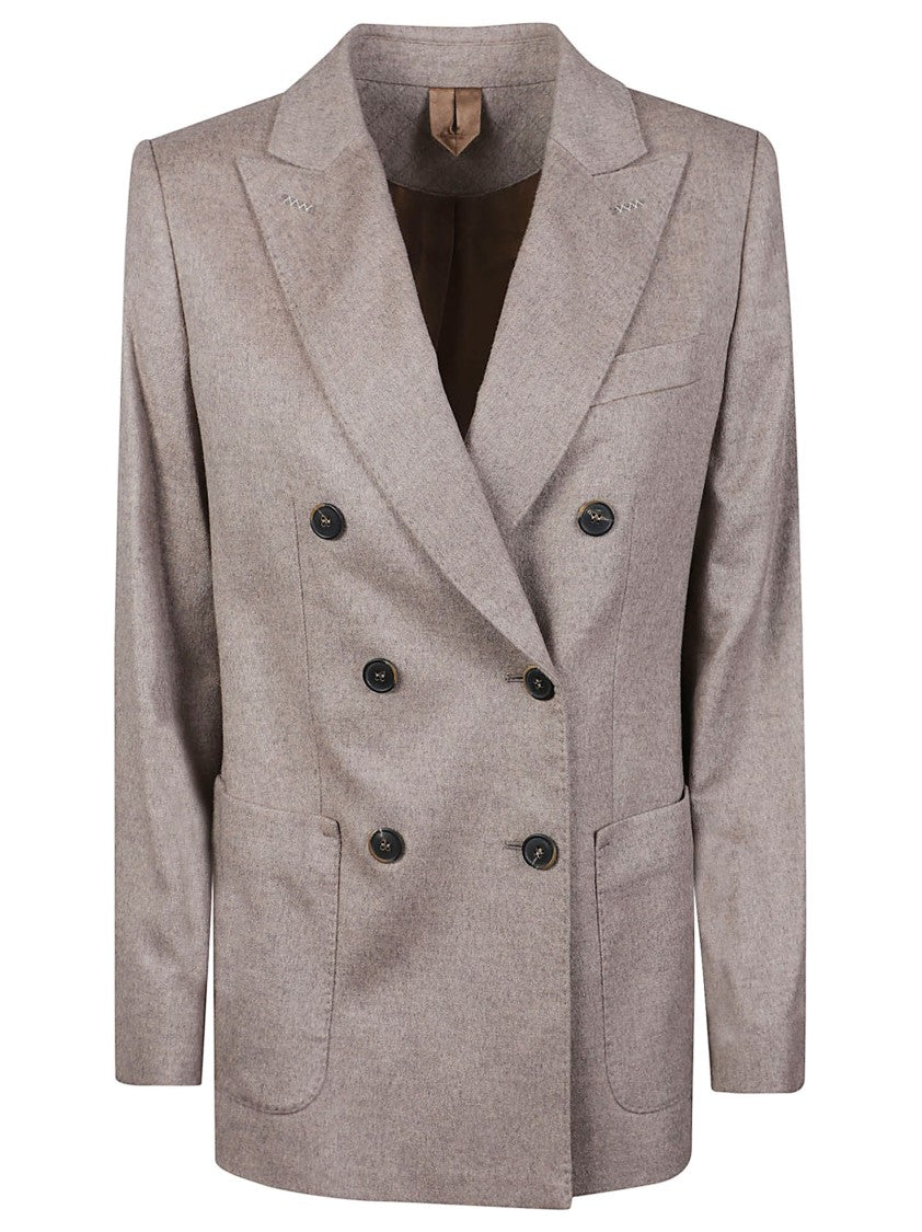 Max Mara Mxmflash Double-Breasted Silk-Blend Jacket