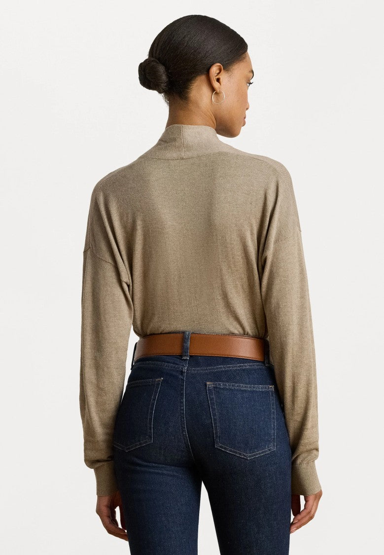 Lauren Ralph Lauren Wakira Long Sleeve Pullover In Adirondack Heather