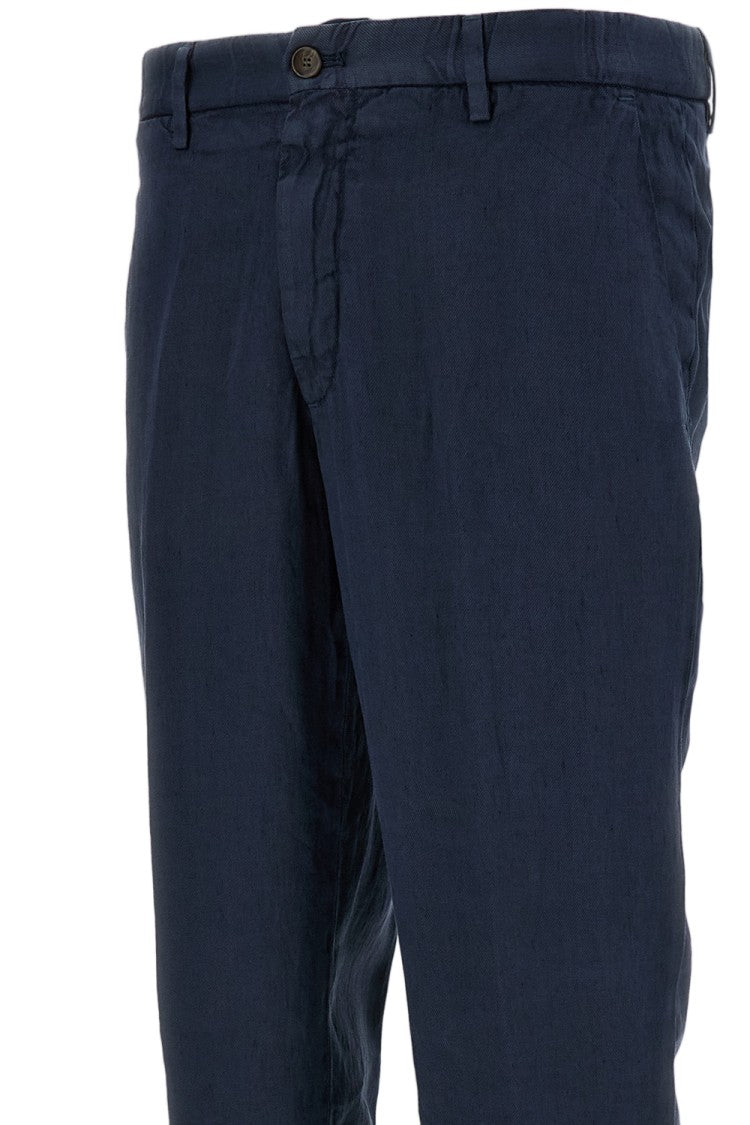 Briglia 1949 Linen Slim-Fit Tailored Pants