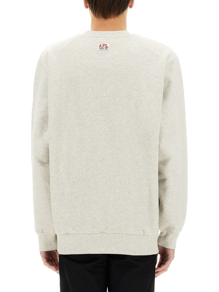 A.P.C. Regular Fit Cotton Sweatshirt With Subtle Logo Detail
