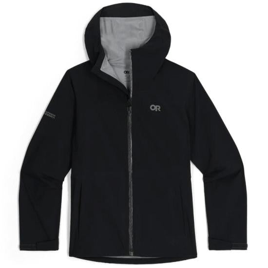 Outdoor Research Hooded Jacket With Front Zipper Closure And Adjustable Cuffs