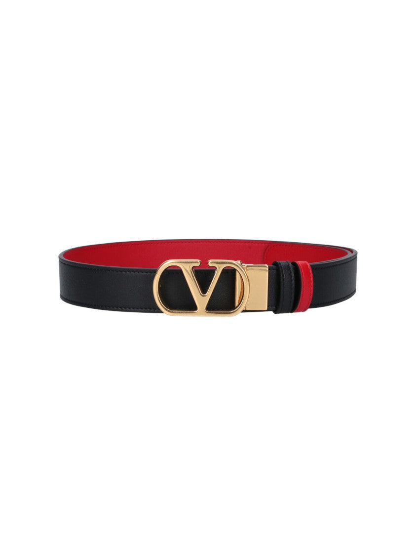 Valentino Garavani Vlogo Signature Adjustable Leather Belt