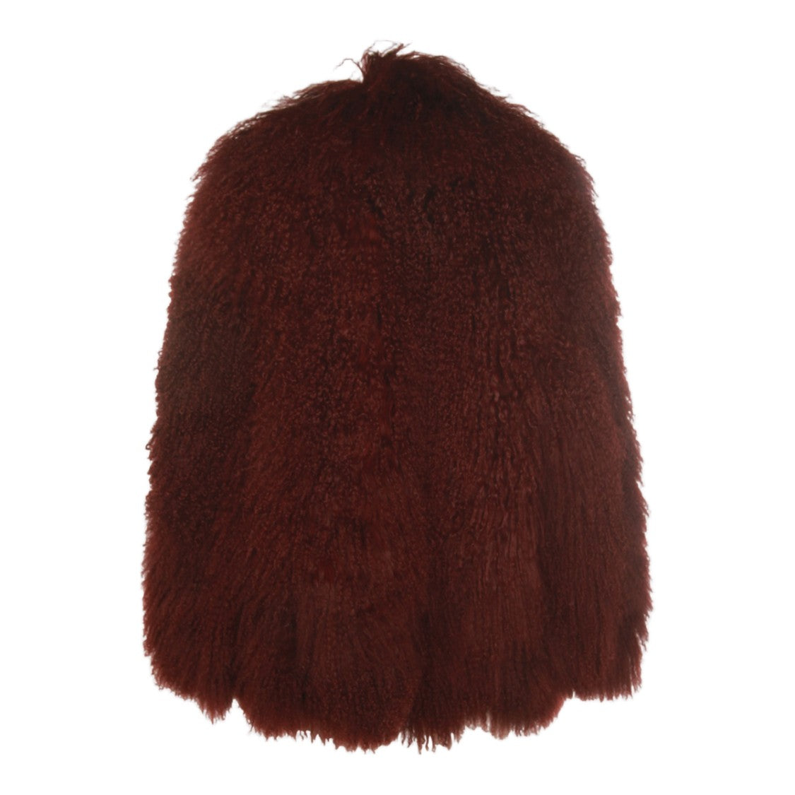 Salvatore Santoro Bordeaux Curly Textured Fur Coat