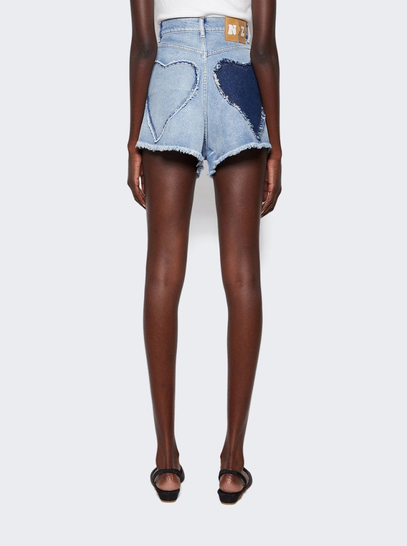 Natasha Zinko Denim Heart Shorts