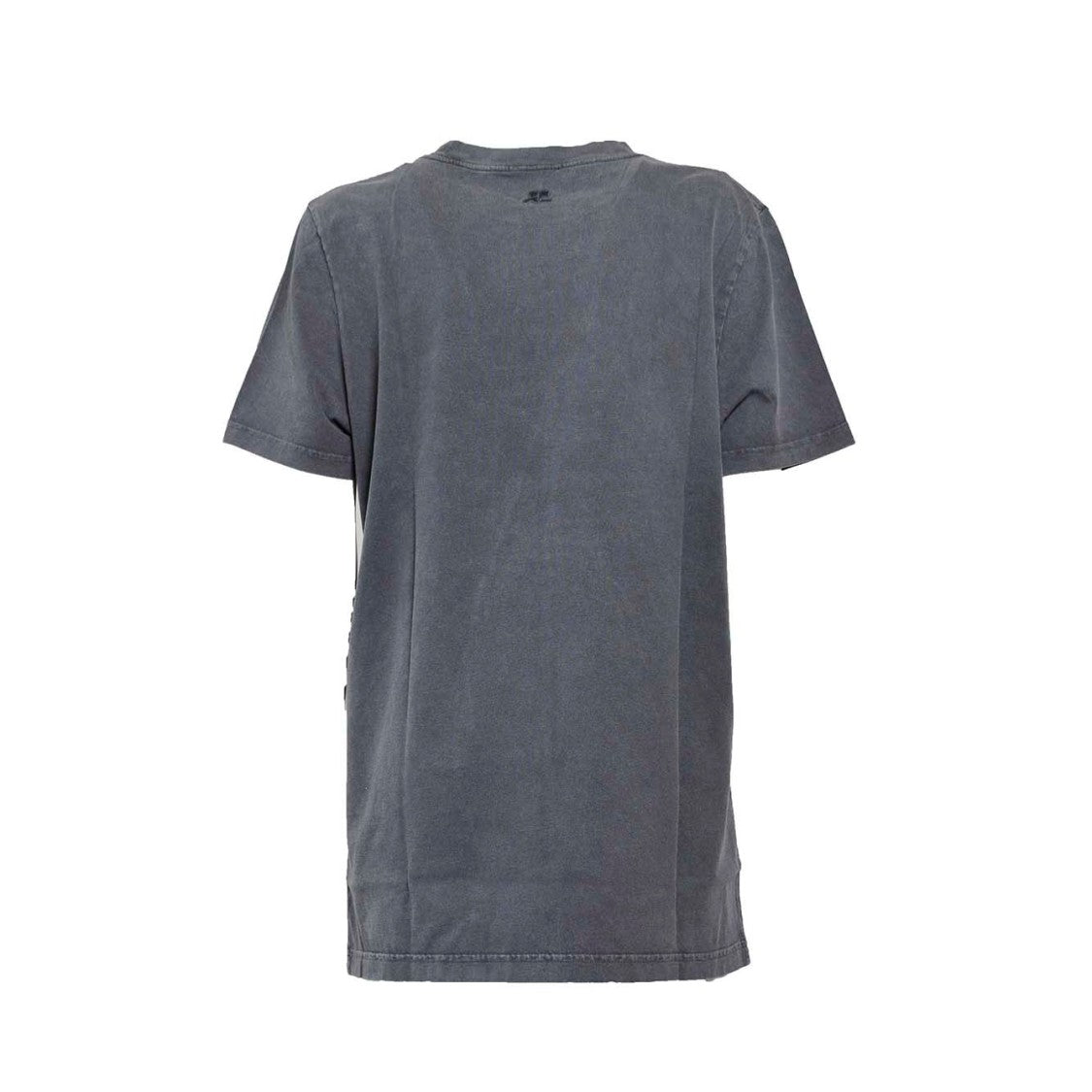 Courrèges Stonewashed Cotton Ac T-Shirt Gray