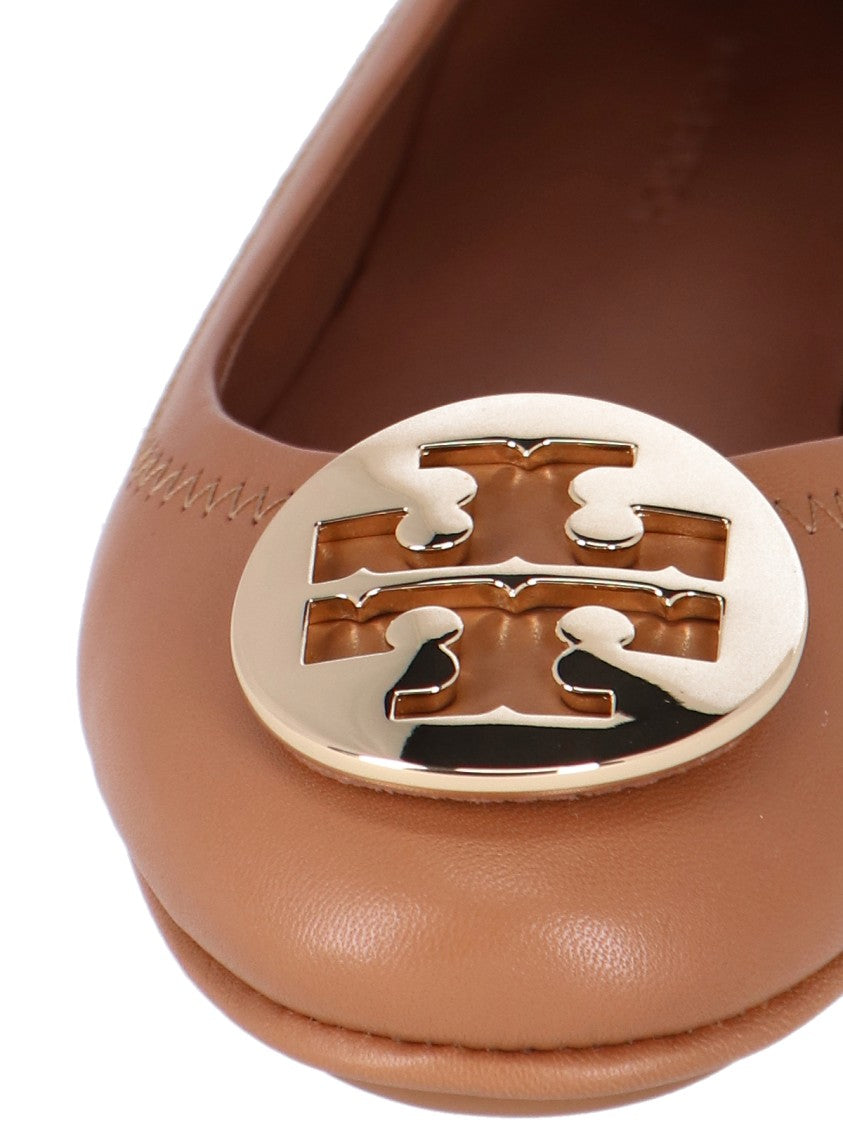 Tory Burch "Mini Travel" Ballerinas – Brown