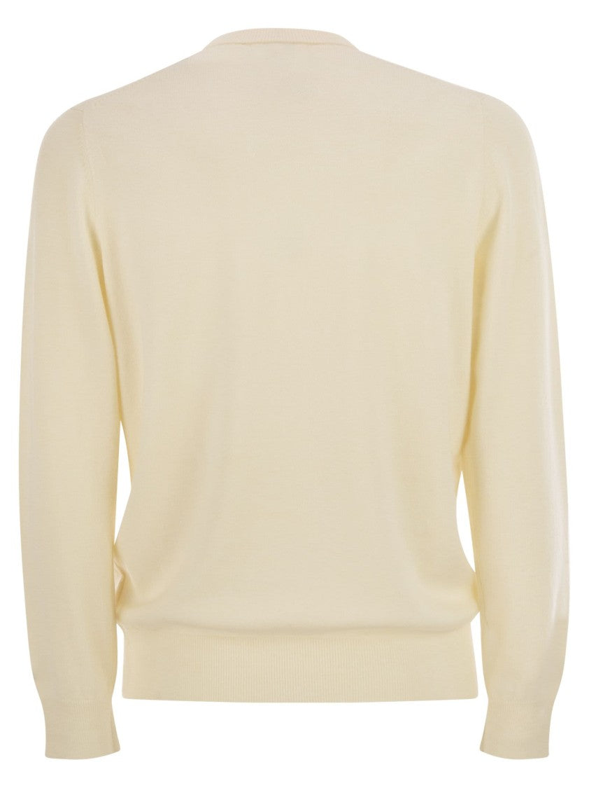 Mc2 Saint Barth Crew Neck Jumper With Subtle Embroidery