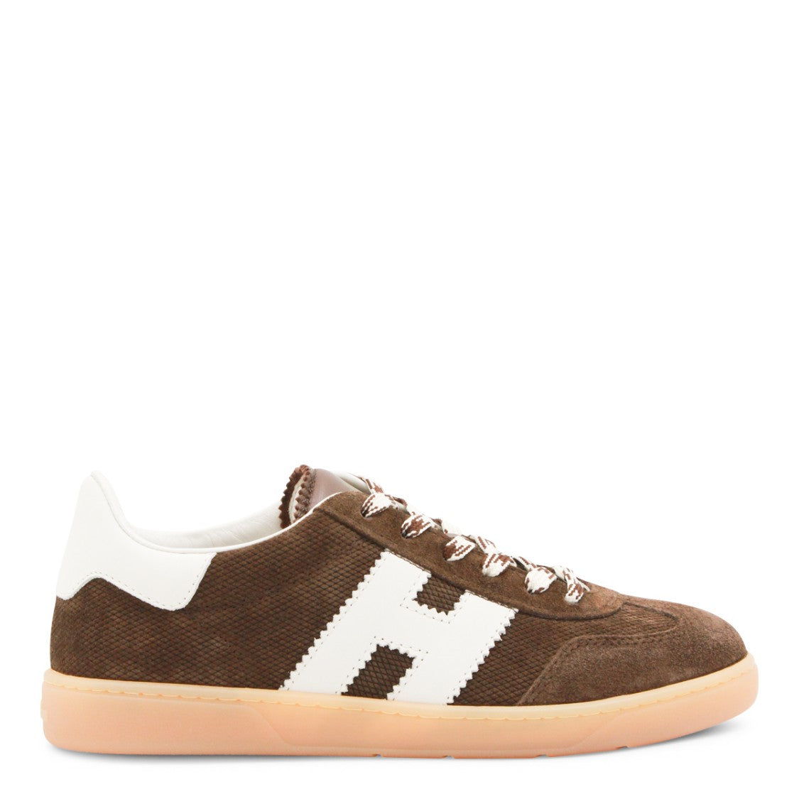 Hogan Brown Leather Sneakers