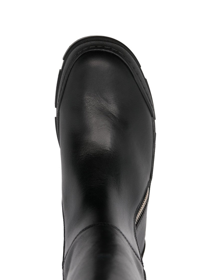 Vic Matié Chunky Platform Ankle Boots With Side Zipper