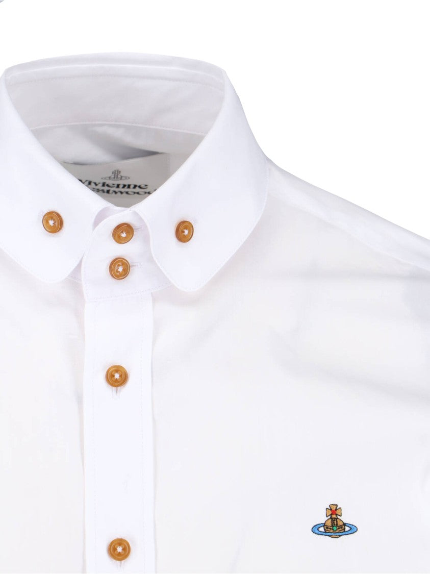 Vivienne Westwood White Two Button Krall Cotton Shirt