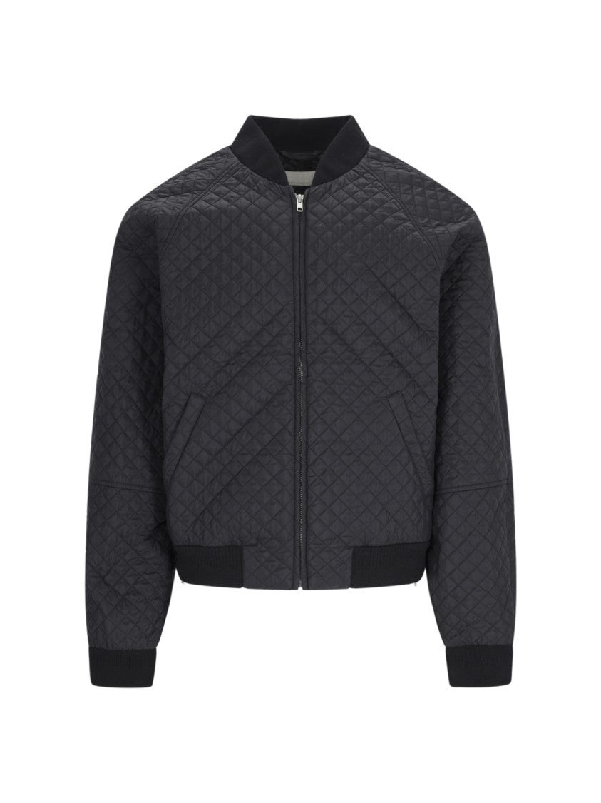 Random Identities Black Fabric Quilted Jacket