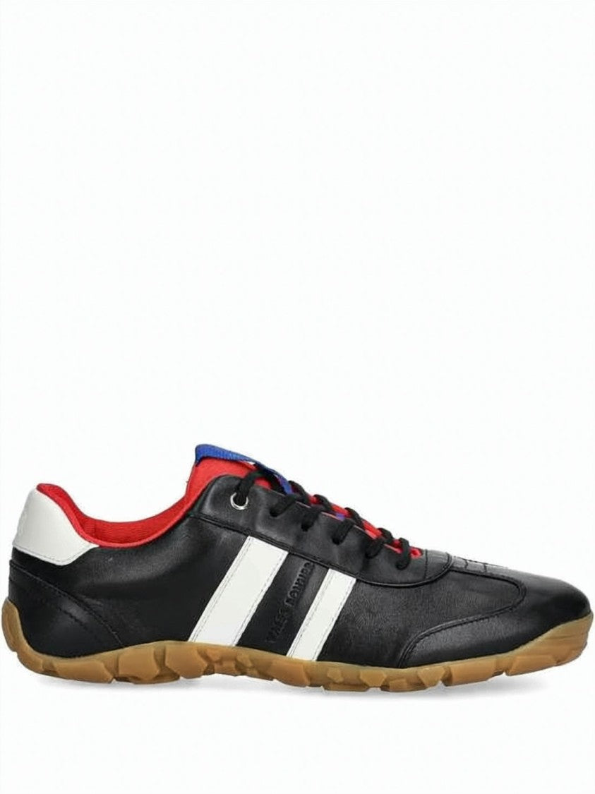 Wales Bonner Low-Top Black Leather Sneakers