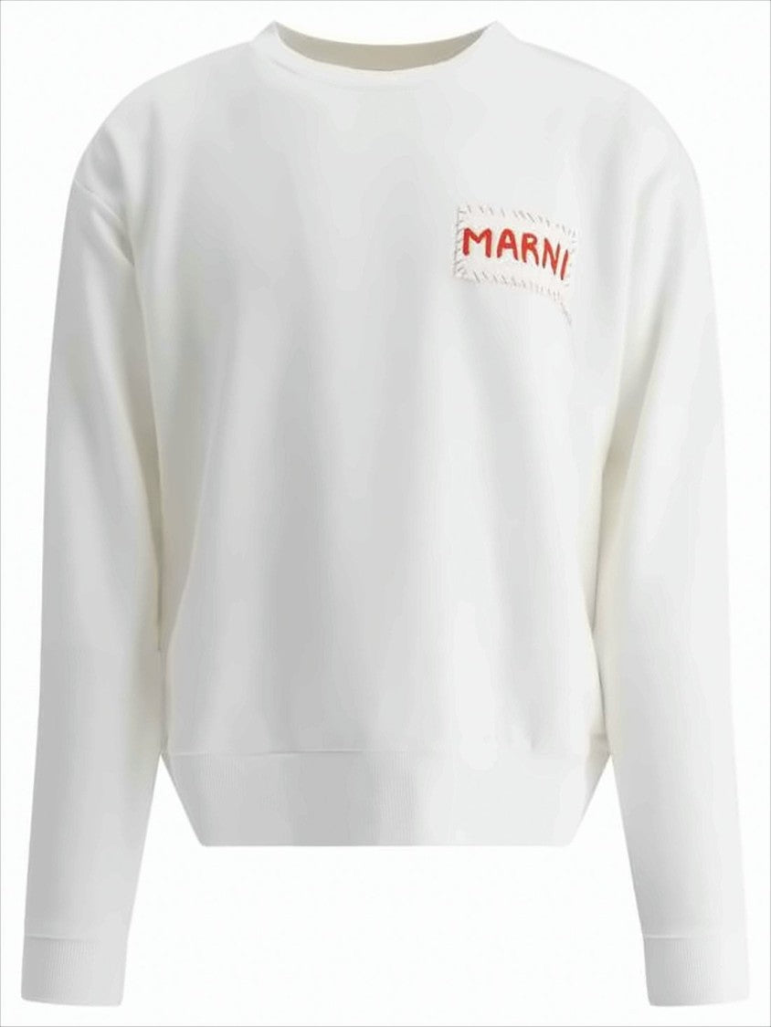Marni Long-Sleeve Pullover With Distinctive Patch Detail