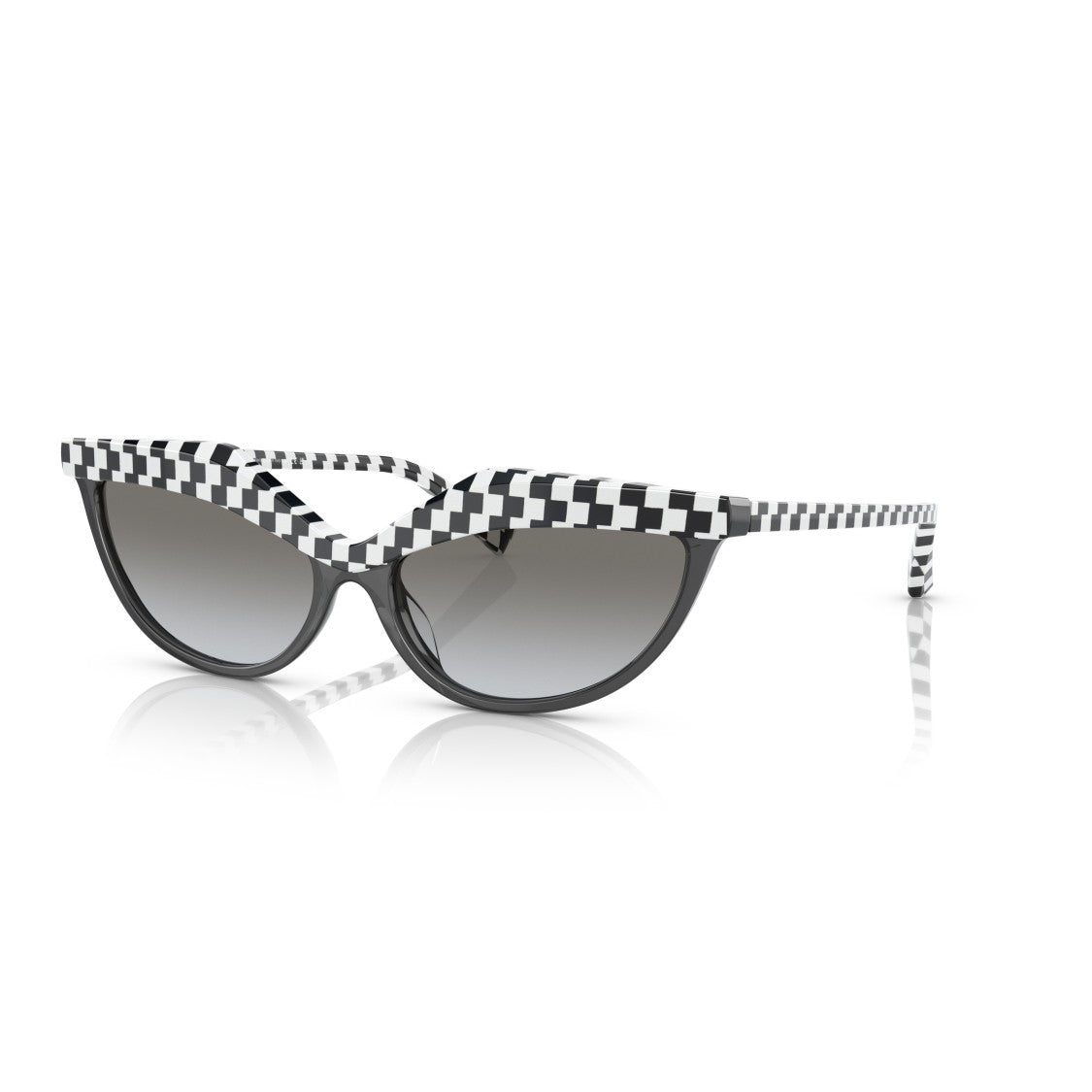 Alain Mikli 0A05070 Cat-Eye Sunglasses With Checkerboard Pattern And Gradient Lenses