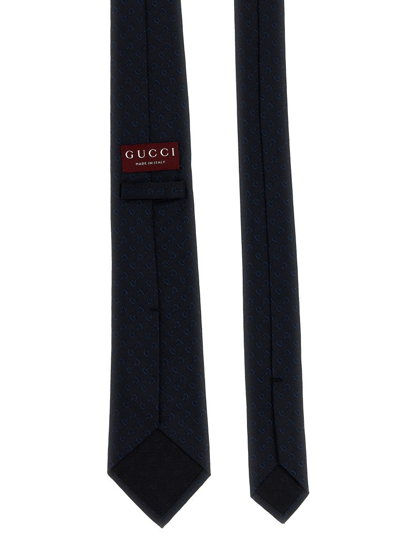 Gucci Silk Tie With Subtle 'Morsetto' Pattern