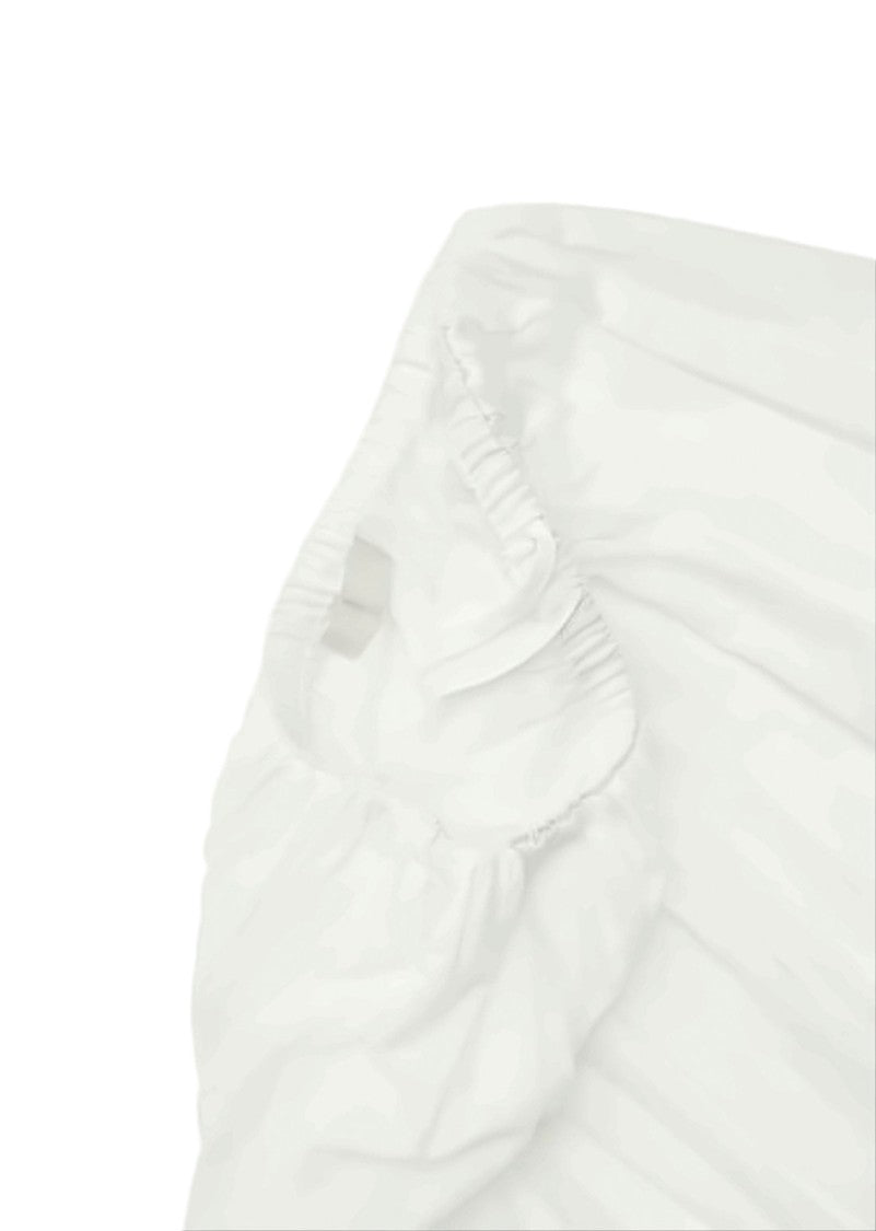 Amomento Gathered Waist Short Skirt With Flared Silhouette