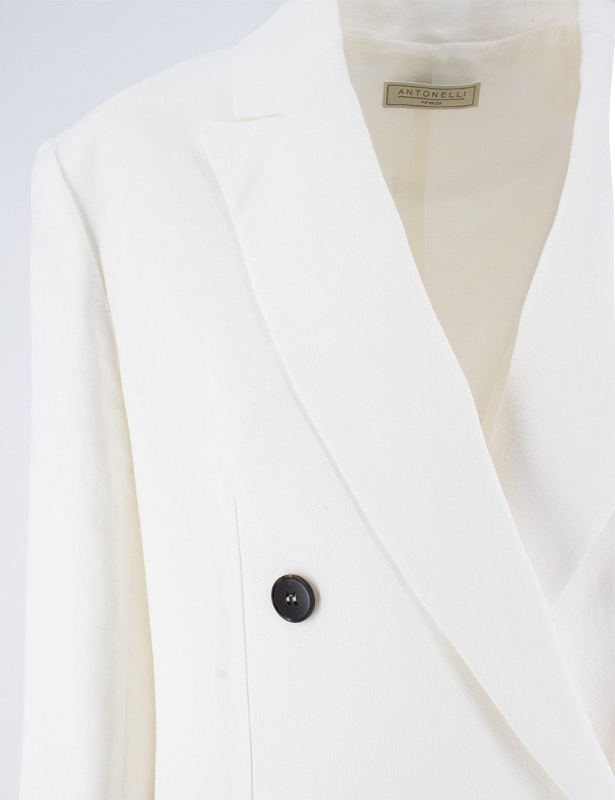 Antonelli Double Breasted Jacket With Contrasting Buttons