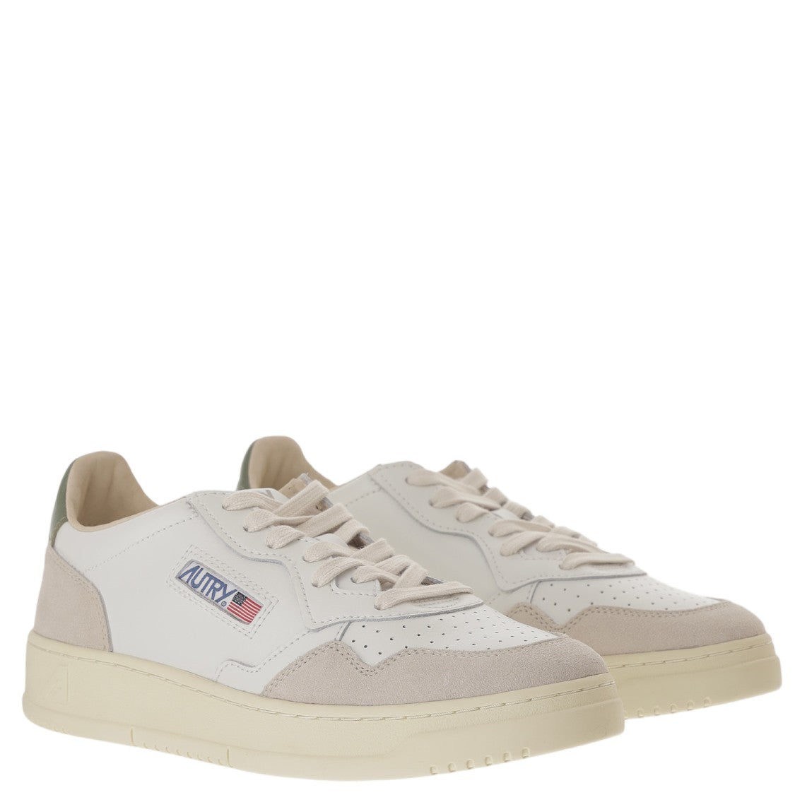 Autry Green Medalist Low Suede Sneakers