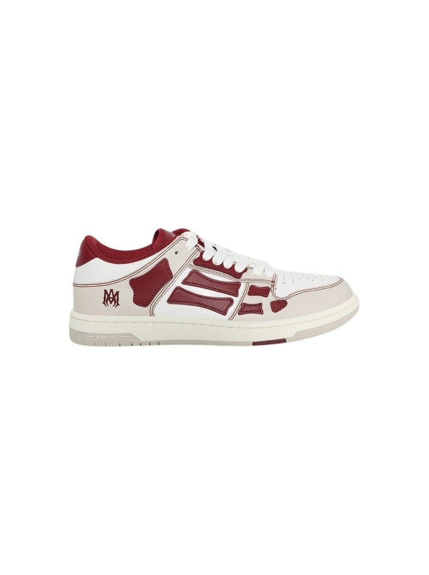 Amiri Varsity Skel Top Low Sneakers Deep Red