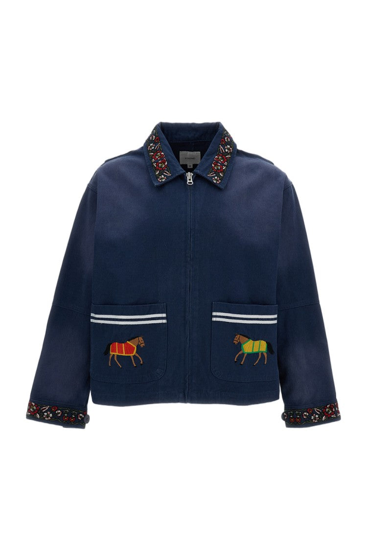 Found Equestrian-Inspired Cotton Twill Work Jacket