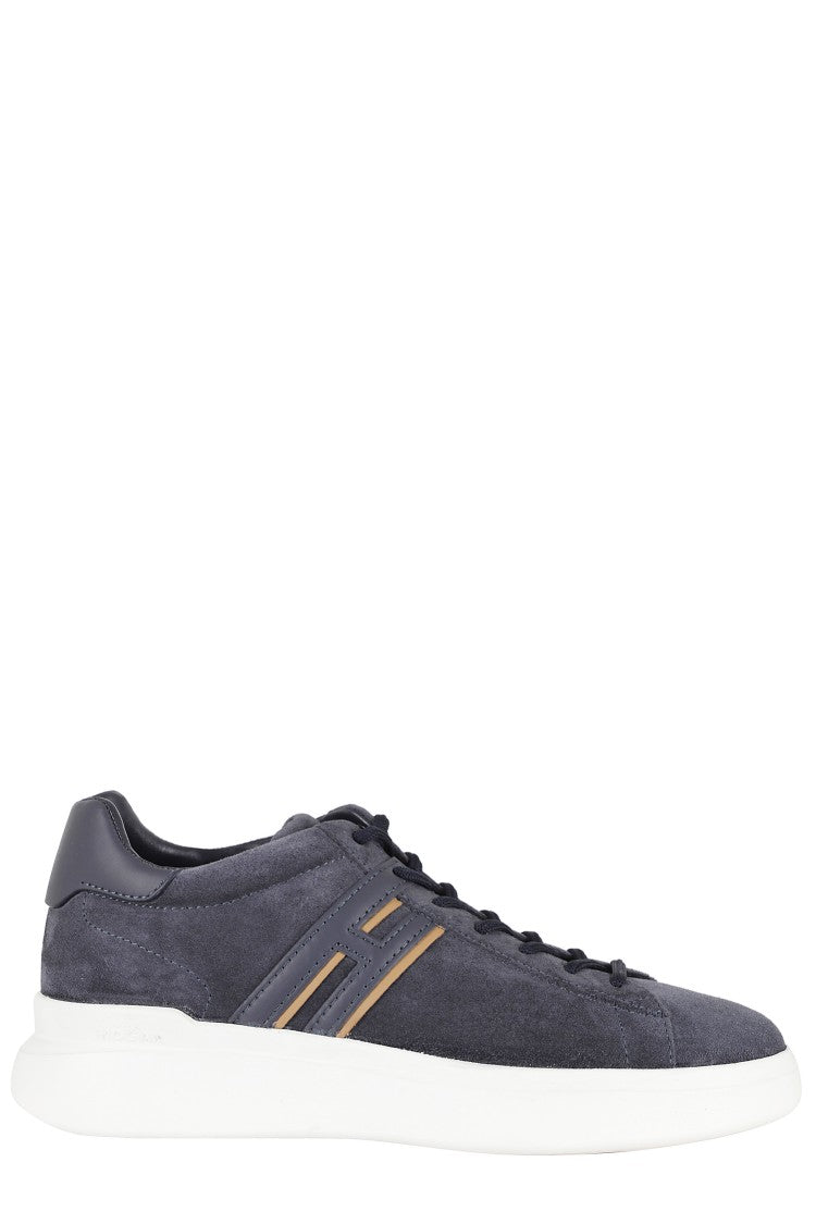 Hogan Blue H580 Laced Suede Leather Sneakers