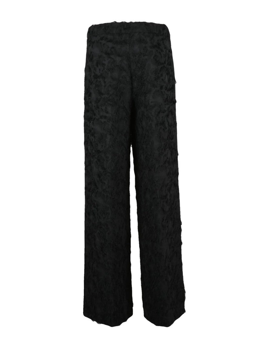 Beatrice.B Black Pleated Mid-Rise Wide-Leg Pants