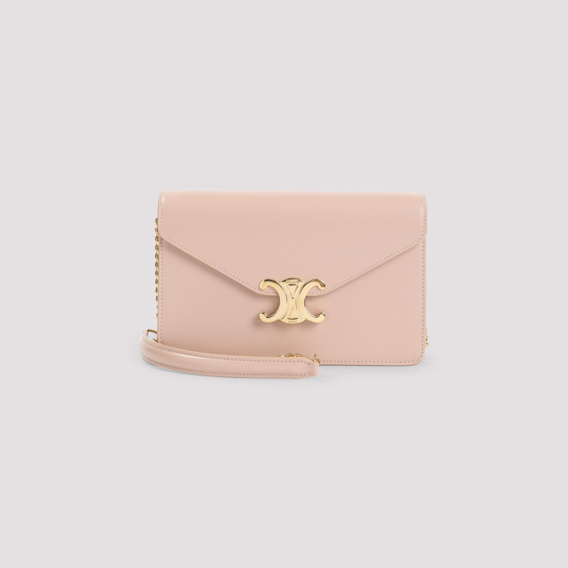 Celine Soft Peach Calf Skin Margo Wallet On Chain