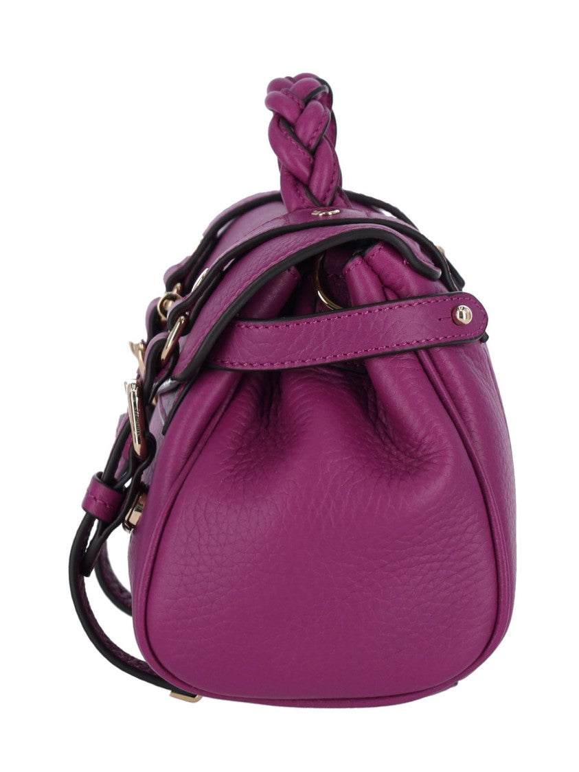Mulberry Mini "Alexa" Bag In Textured Purple Leather