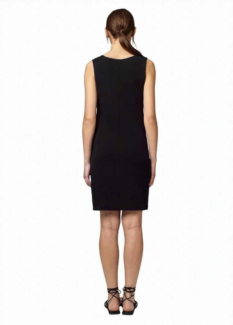Alpha Studio Viscose Jersey Crêpe Cowl-Neck Sleeveless Mini Dress