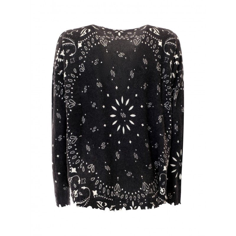Kujten Black 81 Cachemire Mela Bandana Sweater