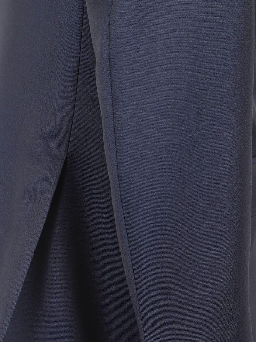 Zegna Tailored Blazer And Trousers Set With Notched Lapel