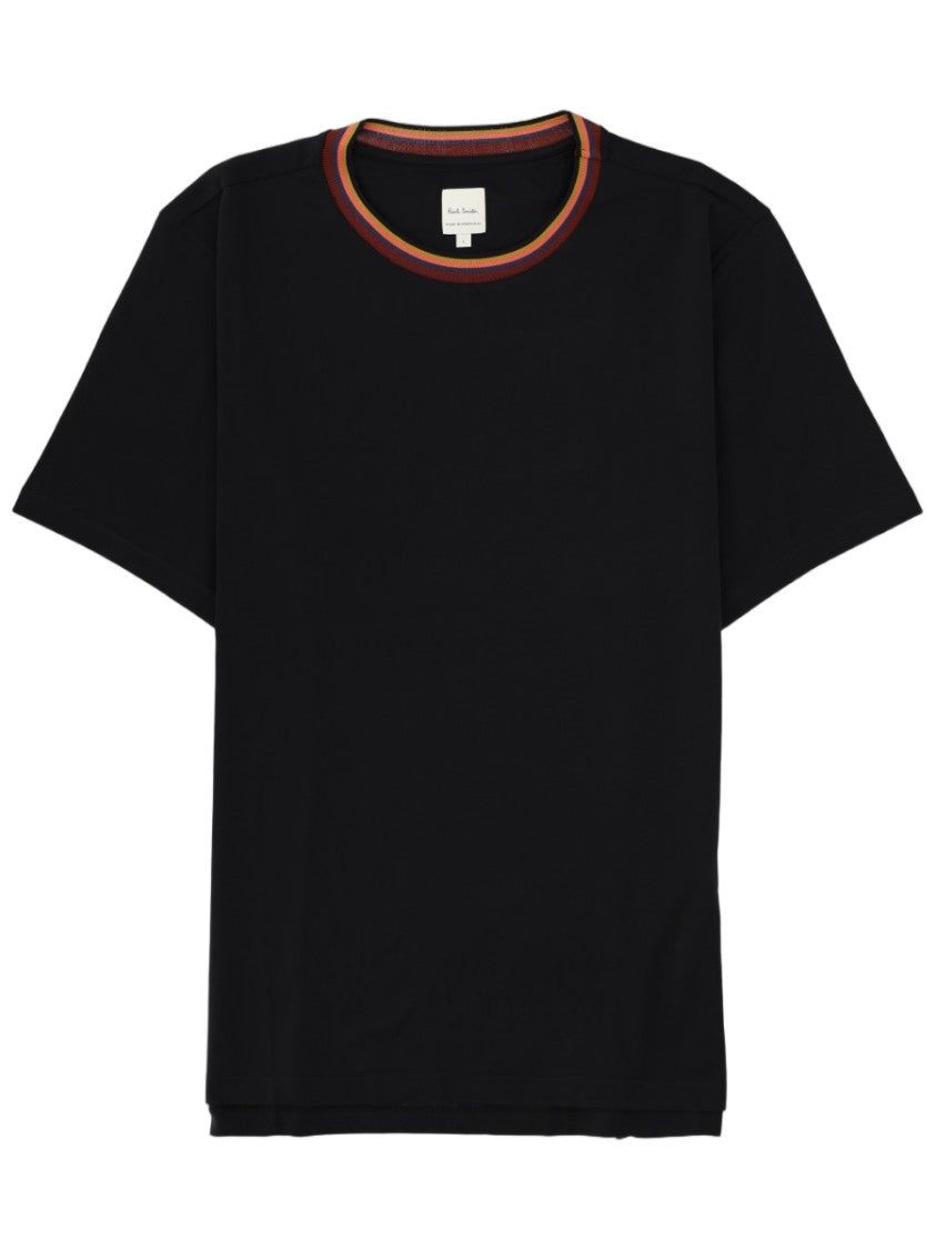 Paul Smith Striped Round Neck Organic Cotton T-Shirt