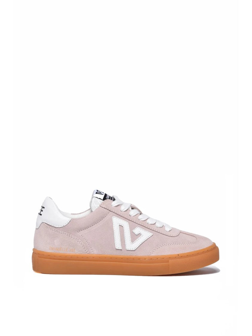 Emanuélle Vee Pink Suede Low-Top Sneakers