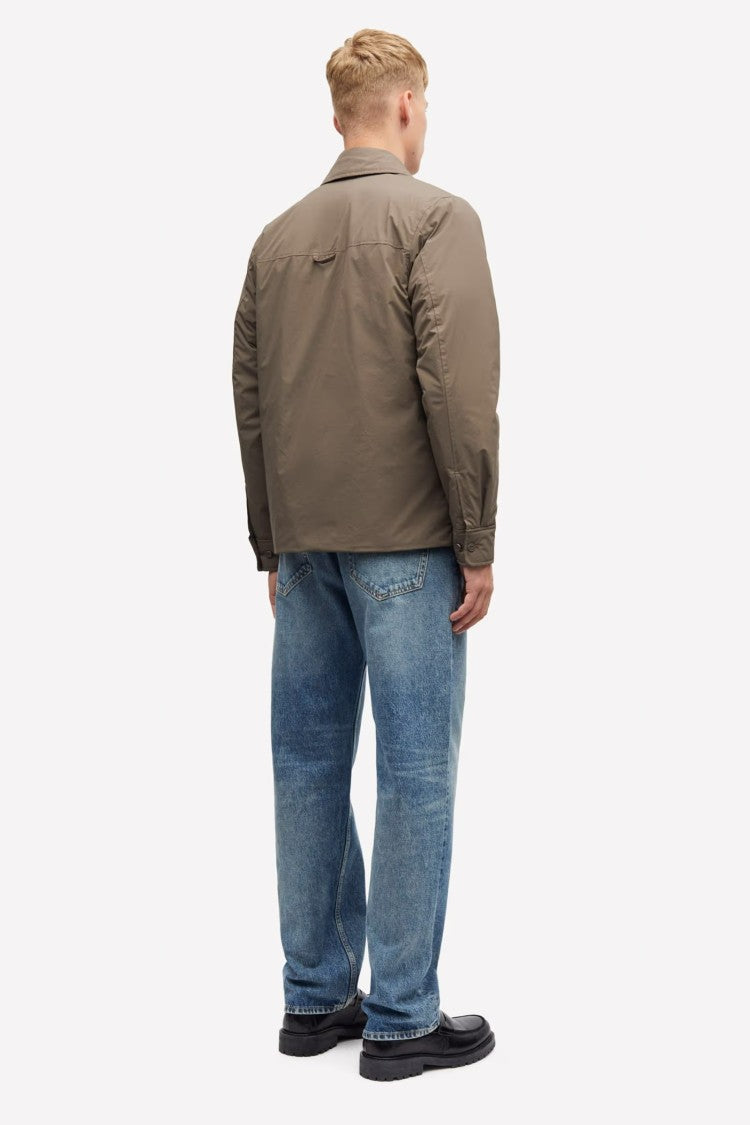 Samsoe Samsoe Khaki Shirt Jacket With Primaloft® Insulation