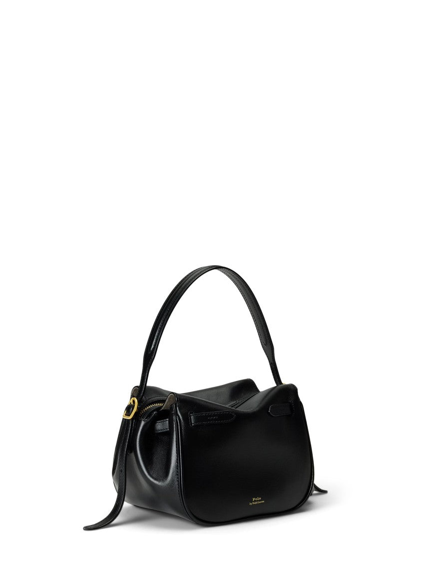 Polo Ralph Lauren P Id Sm St H Rounded Smooth Cow Leather Small Satchel