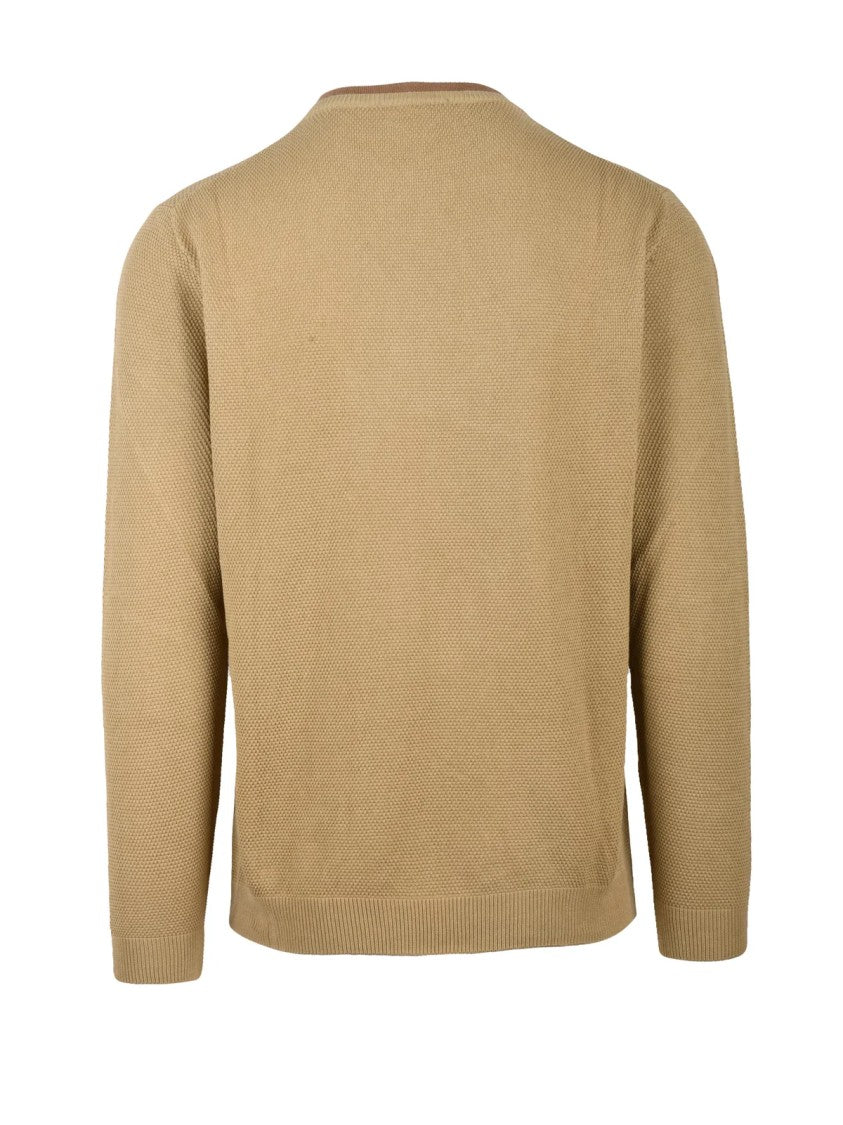 Daniele Fiesoli Beige Textured Cotton Pullover
